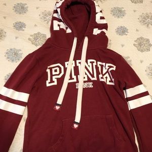 BURGUNDY PINK HOODIE